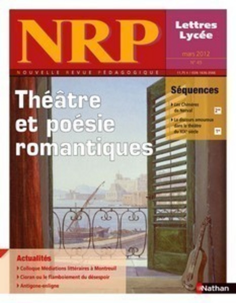 NRP Lycée – Théâtre et poésies romantiques – Mars 2012 (Format PDF)