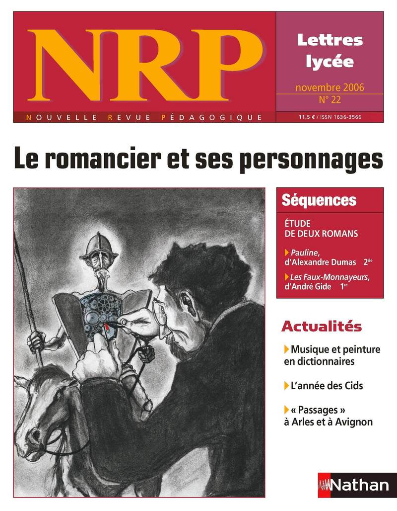 Collection NRP : Le romancier et ses personnages (Format PDF)