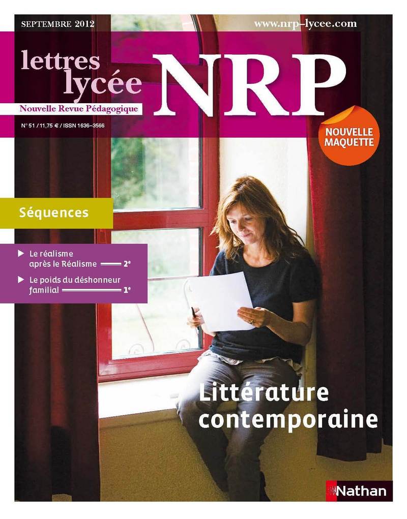 NRP Lycée – Littérature contemporaine – Septembre 2012 (Format PDF)