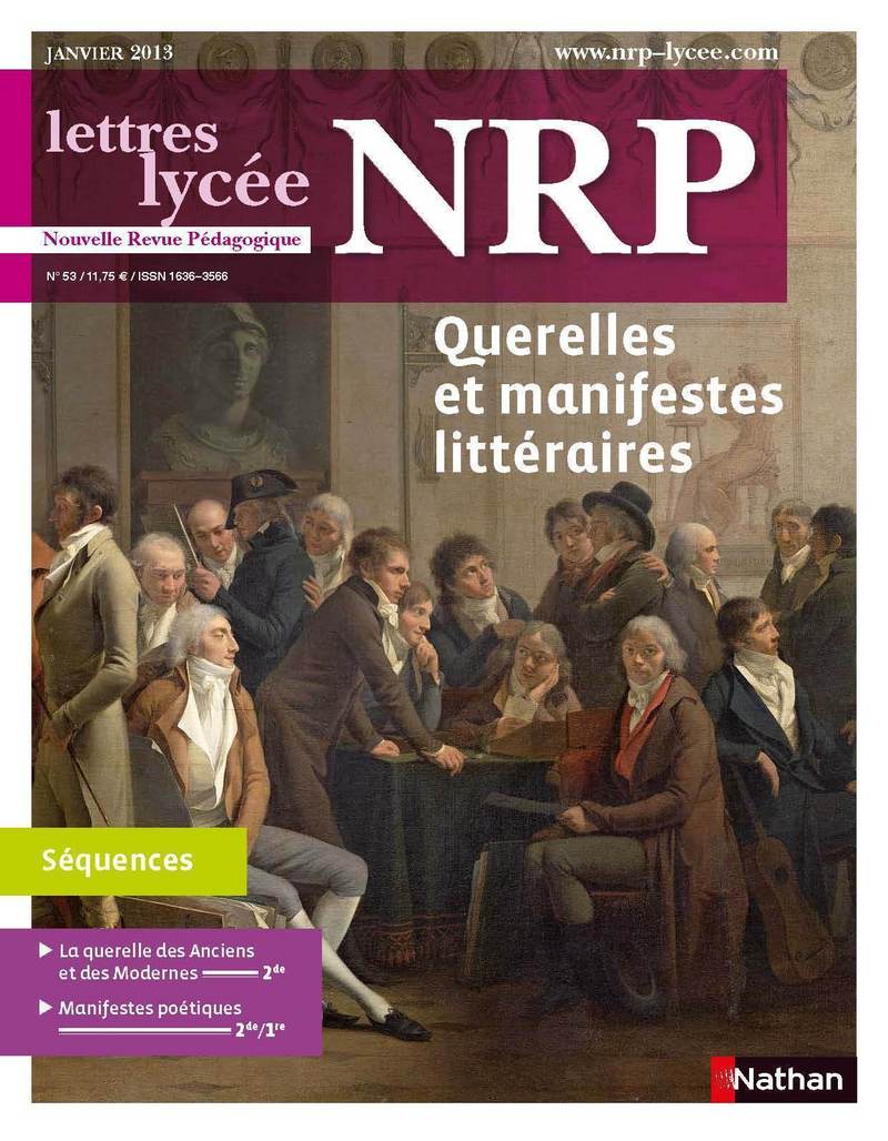 NRP Lycée – Querelles et manifestes littéraires – Janvier 2013 (Format PDF)