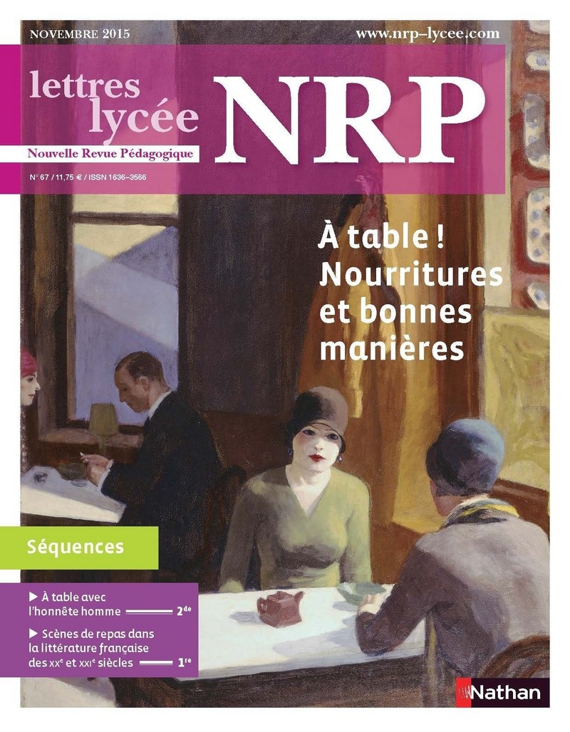 NRP Lycée – A table ! Nourritures et bonnes manières – Novembre 2015 (Format PDF)