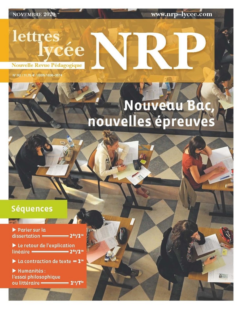 Séquence pédagogique « Nouveau Bac, nouvelles épreuves » – NRP Lycée – Bac 2nd, 1ere,Tle (Format PDF)
